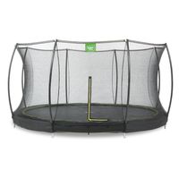 EXIT Silhouette Bodentrampolin ø427cm mit Sicherheitsnetz - schwarz