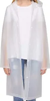 Klarer EVA-Regenmantel für Damen, wasserdicht, Regenponchos, lange Regenbekleidung, verstaubar, leicht, mit Kapuze, Regenmantel, Reisen, Angeln, Wandern, täglicher Gebrauch, große Größe