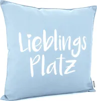 heimtexland ® Outdoorkissen 45x45 Dekokissen Outdoor Garten Lounge Deko Kissen Typ839 Lieblingsplatz Hellblau