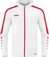 Jako Kapuzenjacke Power weiß/rot 128