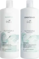 Wella Professionals Nutricurls Set - Shampoo 1000 ml + Conditioner 1000 ml - NEU