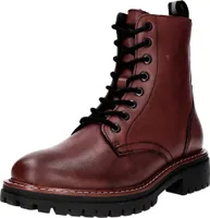 BOXX Damen-Schnürstiefelette Rot-Braun, Farbe:rot, EU Größe:41
