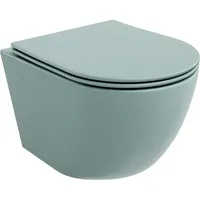Mexen Lena miska wc Rimless z deską wolnoopadającą slim, duroplast, zielona jasna mat - 30224048