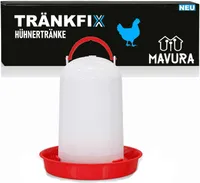 TRÄNKFIX Wasserspender Geflügeltränke Hühnertränke Wassertränke Kunststoff