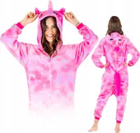 Kombinéza Onesie pre mužov a ženy - Mäkké príjemné pyžamo - Teplé pyžamo - Populárny a vtipný motív jednorožca - Veľkosť - Close Eyes Pegasus - M