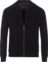 CASAMODA Herren Strickjacke Reißverschluss Regular-Fit Schwarz M