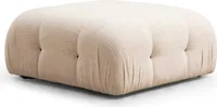 Hanah Home, Bubble- ARE1439, krémová, taburet, rám: Dřevo buk / dřevotříska