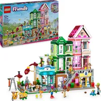 LEGO Friends Heartlake City Wohn- und Einkaufsstraße, Bauset für Rollenspiele mit 9 Charakteren (darunter 7 Minifiguren) und 3 Katzen, Geschenk für Mädchen und Jugendliche, Spielzeughaus 42670