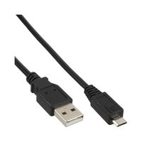 InLine® Micro-USB 2.0 Kabel, USB-A Stecker an Micro-B Stecker, schwarz, 1m