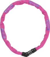 ABUS Kettenschloss Steel-O-Chain 4804C – Zahlenschloss aus Spezialstahl – ABUS-Sicherheitslevel 3 – 75 cm – Pink