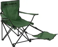 KIRKJUBØUR® "Hemsön" Campingstuhl mit Fußteil grün | KJ-35