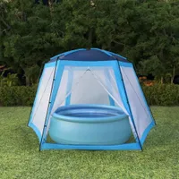 vidaXL Namiot basenowy 500x433x250 cm Niebieski