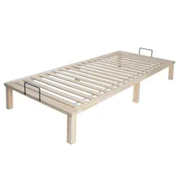 SOLID BED Holzbett aus verleimtem Kiefernholz. Das Set beinhaltet einen einfachen Rahmen aus Natursperrholz. Stabiler faltbarer (90x200 cm)