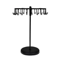 23 Haken rotierende Halskette Displayhalter Anhänger Armband Schmuck Ständer Rack-Schwarz