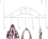 Türgarderobe 7 Haken zum Aufhängen – Wandgarderobe – Garderobe zum Aufhängen – Türorganizer – Weiß