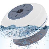 Bluetooth Dusch Lautsprecher Wasserfester Wireless Speaker mit FM Radio Tragbarer Wireless Duschradio Super Bass Eingebautes Mikrofon für Strand, Pool, Küche & Home
