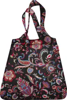 reisenthel mini maxi shopper, faltbare Einkaufstasche, Tragetasche, Paisley Black, 15 L, AT7064