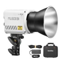 GODOX ML60II Bi 70 W video světlo, dvoubarevné fotografické světlo, 2800 KšC6500 K, stmívatelné, CRI ¡Ý 96, s držákem GODOX, COB bead, 11 světelných scénických efektů, podpora bezdrátového systému 2,4 G, ovládání APP se standardním reflektorem pro živé vysílání, domácí studio a komerční fotografii