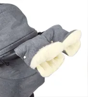 BABYLUX MUFF Handmuff Handwärmer Kinderwagen Buggy Handschuh 55. Lein + Wolle