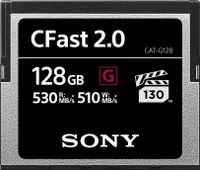 Sony CAT-G128-R, 128 GB, CFast 2.0, 530 MB/s, 510 MB/s, Schwarz