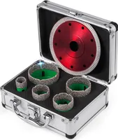 VEVOR M14 Diamantbohrkrone Fliesenbohrer Diamantbohrer 22-65 mm für Winkelschleifer