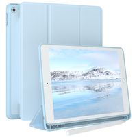 EAZY CASE Smartcase mit Touchpen Halterung kompatibel mit Apple iPad 10,2" 2019/2020/2021 (7. / 8. / 9. Gen.) Tablet Hülle mit Standfunktion, Schutzhülle, Klapphülle, Eis Blau