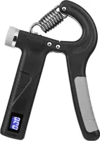 Gymtek® činka na prsty s funkcí počítání, trenažér rukou, trenažér úchopu, trenažér svalů rukou, trenažér předloktí - odpor 10-100 kg - tréninkové zařízení pro domácí posilovnu