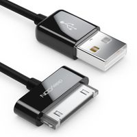 deleyCON 1m 30-Pin USB Kabel Dock Connector Sync-Kabel Ladekabel Datenkabel Kompatibel mit IPhone 4s 4 3Gs 3G IPad IPod - Schwarz