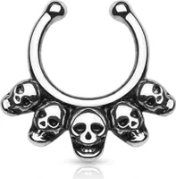 Nasenpiercing Nasenring Fake Piercing Septum Helix Piercing Kugeln Totenkopf