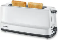 Langschlitztoaster 2 Scheiben SEVERIN AT 2232 Brötchen-Röstaufsatz integriert AT 2232 aus Kunststoff, grauweiß Toaster Toaster Langschlitz Toaster Schwarz Toaster Edelstahl Toaster 4 Scheiben Mit Brötchenaufsatz Grill Toaster  Grill Toaster