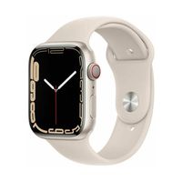 Apple Watch Series 7 Edelstahl 45mm Cellular Silber (Sportarmband sternenlicht) *NEW*