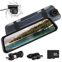 Autokamera 10 Zoll Full HD 1080P Vorne und Hinten Dashcam 160°Weitwinkel Nachtsicht G-Sensor Aufnahme Parküberwachung Bewegungserkennung Rückfahrkamera