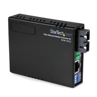 StarTech.com 10/100 Mbit/s Ethernet LWL / Glasfaser Multi Mode Medienkonverter SC 2km, 5.71 mm, 2.56 mm