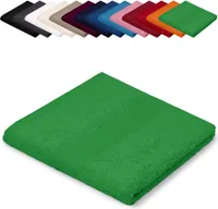 Saunatuch XXL 100x200 cm Saunalaken Strandtuch Saunahandtuch 100% Baumwolle Badelaken, Farbe: Grün