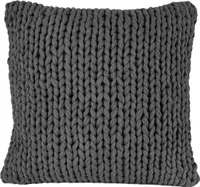 nielsen HOME Kissen Marlin gestrickt, 50x50 cm, Dunkelgrau,100% Baumwolle,Strick,® Standard 100, Füllkissen