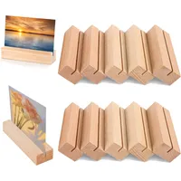 Tischkartenhalter, 10 Stück Tischkartenhalter Einfacher Holzkartenhalter für Hochzeitstisch, Namensnummer, Bilder, Memos, Notizen, Fotos