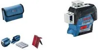 Bosch Linienlaser GLL 3-80 C, mit 4 x 1,5-V-LR6-(AA)-Batterien, Akku-Adapter
