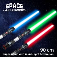 LED Laser-Schwert mit Sound Licht-Schwert Leucht-Schwert Space Wars Blau o Rot 