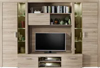 trendteam Wohnen Wohnwand Mondeo Eiche Sägerau hell 291 x 197 x 41 cm