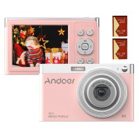 Andoer Tragbare 4K-Digitalkamera, Video-Camcorder, 50 MP, 2,88 Zoll, Weihnachtsgeschenk fuer Kinder und Jugendliche