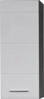 trendteam Bad Hänge-Stauraumelement Line/Skin Sardegna Rauchsilber Melamin/Weiß Hochglanz Tiefzieh 30 x 77 x 24 cm