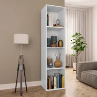 vidaXL Skriňa na knihy/TV biela 36×30×143 cm Drevené konštrukcie