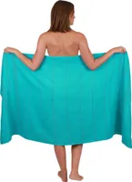 Betz Badetuch XXL 90 x 180 cm LINES Strandtuch Farbe - türkis