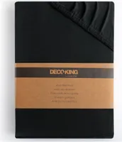 Prześcieradło Bawełna z Gumką Jantar czarne 120x200 DecoKing