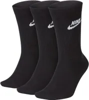 Ponožky NIKE Evry Essential Crew 3-Pack Black Černá 46-50