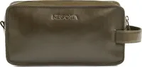 NEGOTIA Delta - Leder Kulturbeutel – Kosmetik Tasche für Damen und Herren – Kulturtasche – wasserdichte Toilettentasche - Make-up Tasche - Grün
