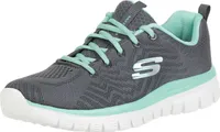 Skechers Graceful - Get Connected - Chacoal / Grün Polyester Größe: 40 Normal