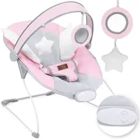 MoMi TULI Babywippe - 3 Vibration, 8 Melodie, Spielzeug-Stirnband, Leicht 1.7kg - Rosa