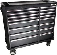 Werkzeugwagen, Werkstattwagen 16 Schubladen, Pro Series, schwarz