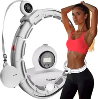 Trizand 25254 Masážna obruč Hula Hoop so závažím, biela